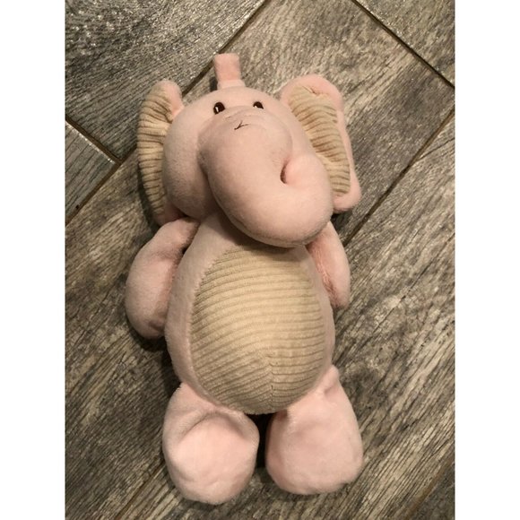 KellyToy Pink Elephant Baby Rattle Stuffed Plush Toy Animal 12" Clip‎ On Carry - Picture 2 of 8